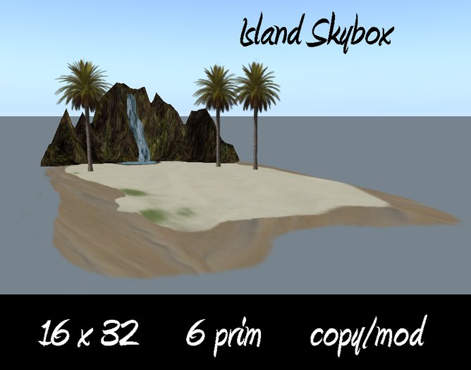 16m x 32m (512) island skybox - 6 prims