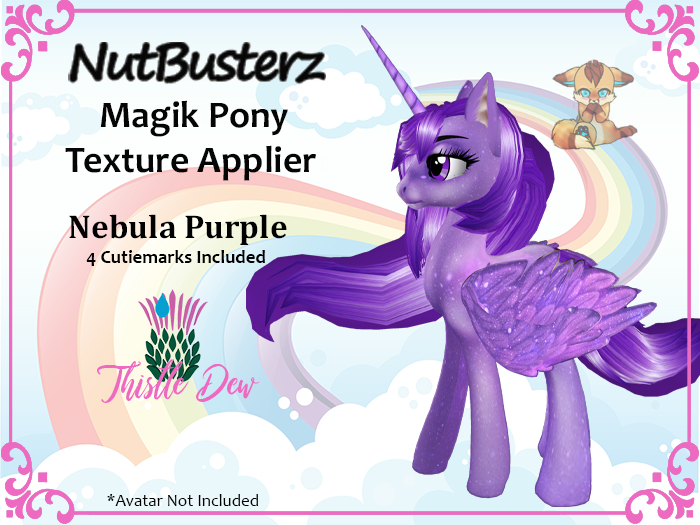 *Thistle Dew* {NB} Magik Pony Skin Applier - Nebula Purple