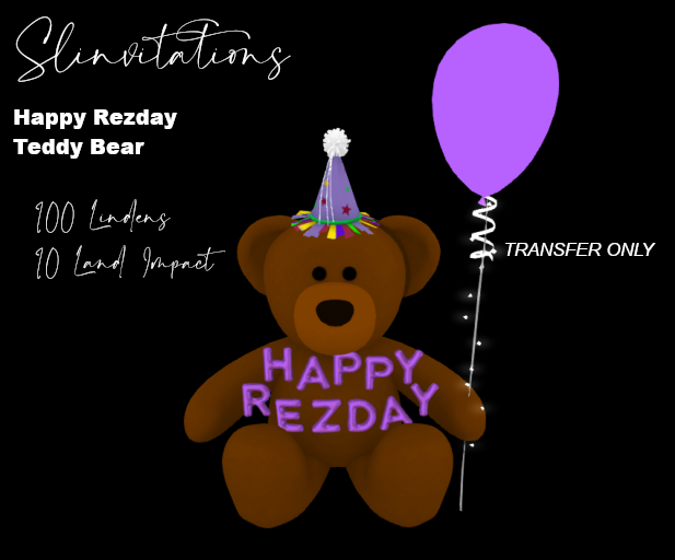 Slinvitations Grape Rezday Teddy Bear *boxed*