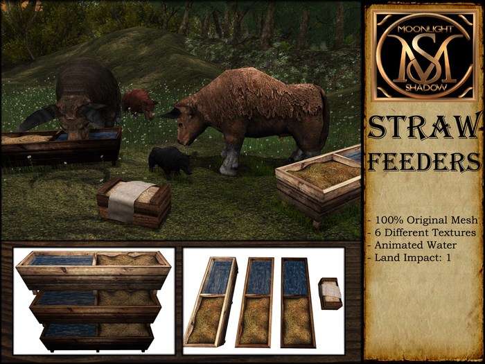 "Moon_Sha" Straw Feeders (Boxed)