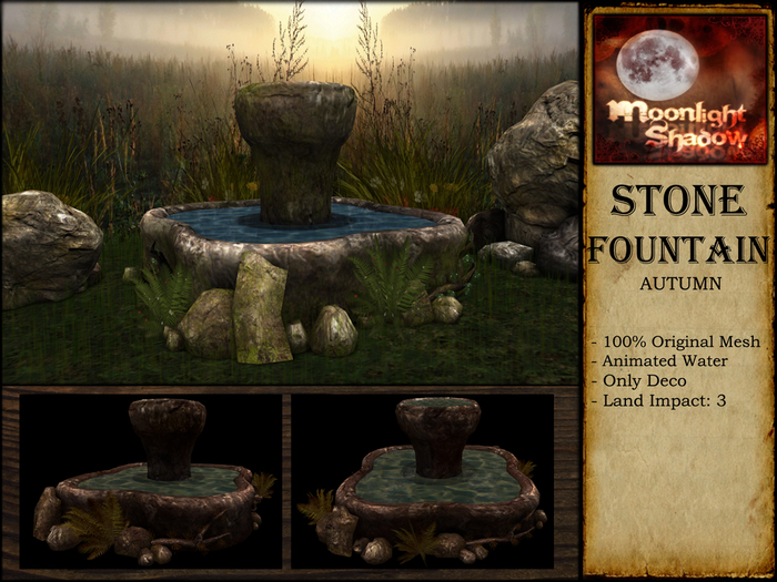 "Moon_Sha" Stone Fountain - Autumn (Boxed)