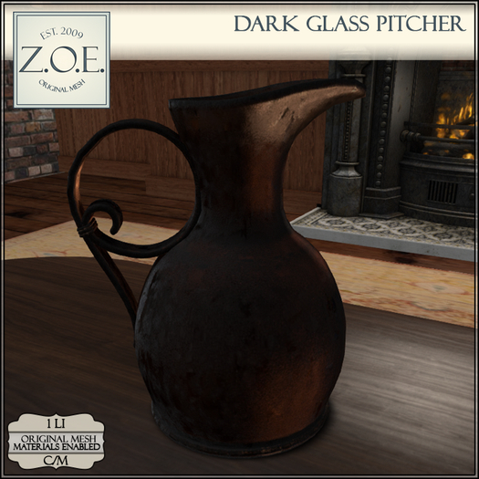 Z.O.E. Dark Glass Pitcher (Add)