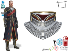 Dae Obj FBX Royal Aristocratic Neck Guard Slink Male, Belleza Jake, Signature Gianni