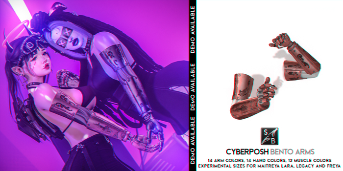 Skellybones -- Cyberposh - Arms DEMO {Add to unpack}