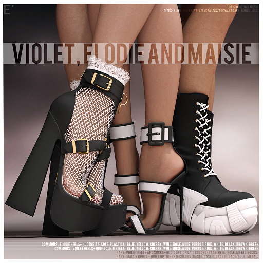 [Enchante'] - Violet Heels - Maitreya - White