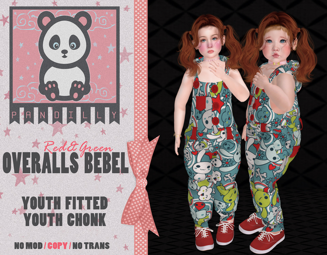 [P] Overalls Bebel (RED&GREEN) YOUTH