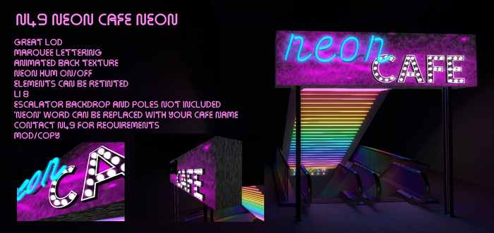 N49 Neon CAFE Sign Box from Neon 49