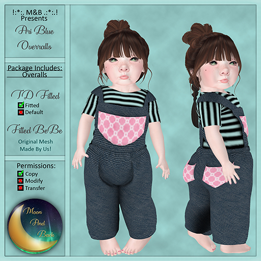 !:*:. M&B .:*:.! Ari Blue Overalls Bebe Toddler 