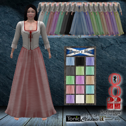 Shy Queen Dress Medieval Texture Change HUD Box MP
