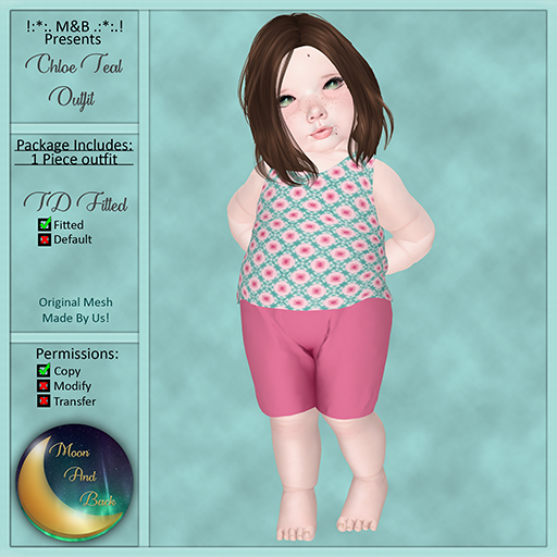 !:*:. M&B .:*:.! Chloe Teal TD Fitted 