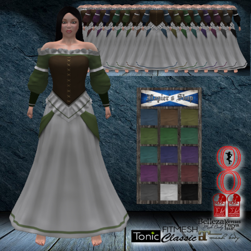 Shy Lady Medieval Dress Texture Change HUD Box MP