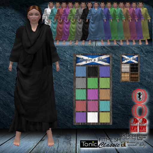 Shy Ancient Style Dress Hair Cover Texture Change HUD Box MP