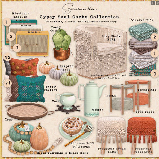 Granola. Gypsy Soul Pillow V2.Grey.