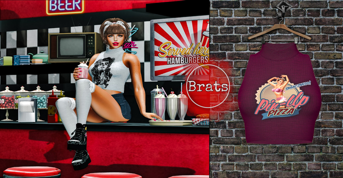 BRATS - Top PinUp Rock - Pizza PinUp