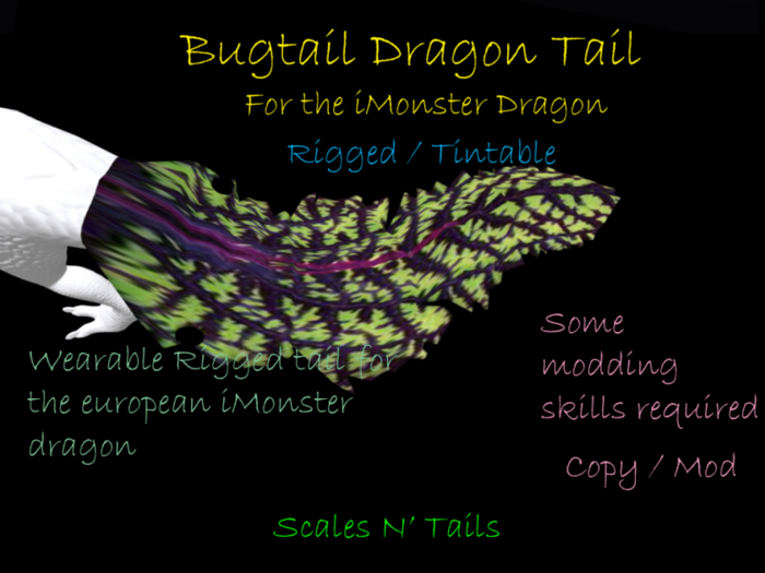 Scales N Tails  BugTail Green pattern