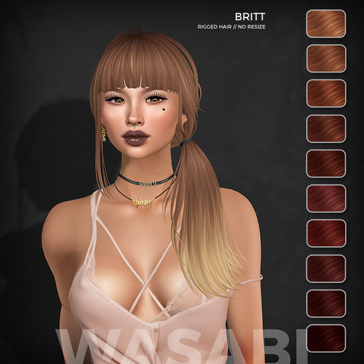 Wasabi // Britt Mesh Hair - Reds