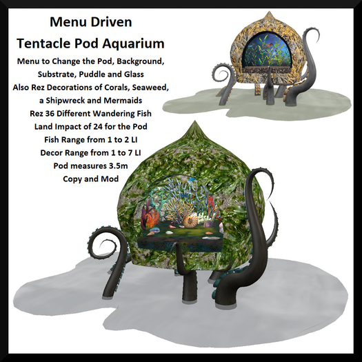 Menu Driven Tentacle Pod Aquarium