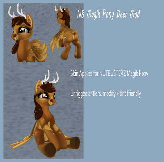 [HqT] NB Magik Pony Deer Skin + Antlers