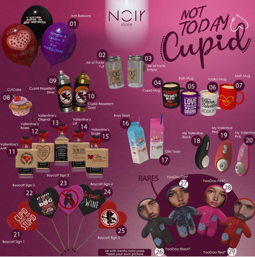 :::NOIR::: Not Today Cupid Gacha - 29 - RARE
