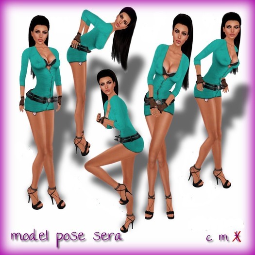 PURPLE POSE SERA - Static Pose Model- Stand , model , pose , photo.