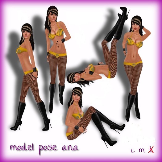 PURPLE POSE ANA - Static Pose Model - Stand , model , pose , photo. 