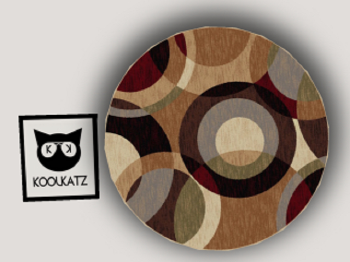 { KoolKatz Kreations } Round Rug 7 (boxed)
