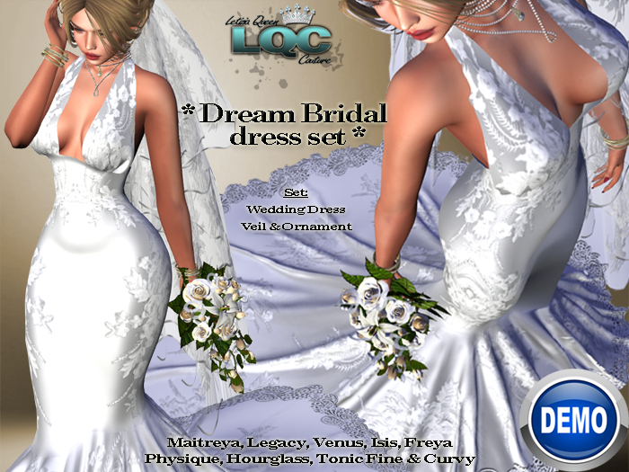 DEMO *LQC* Dream Bridal dress set (Dress & Veil) (wear me)