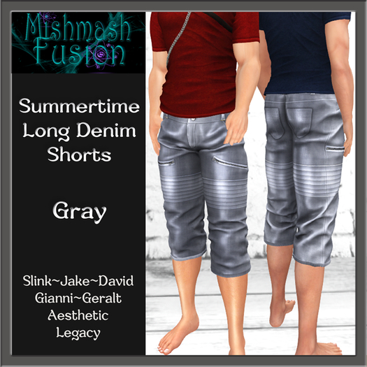 ~*MF*~ Summertime Jean Shorts - Gray Denim