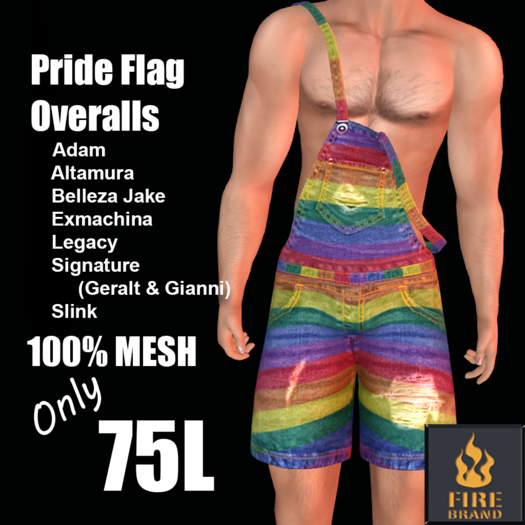 [Fire Brand] DEMO Pride Flag Overalls