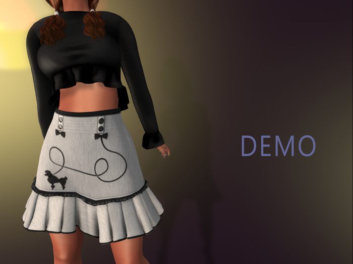 .:S.C:. Sock Hop - Ruffled Poodle Skirt DEMO