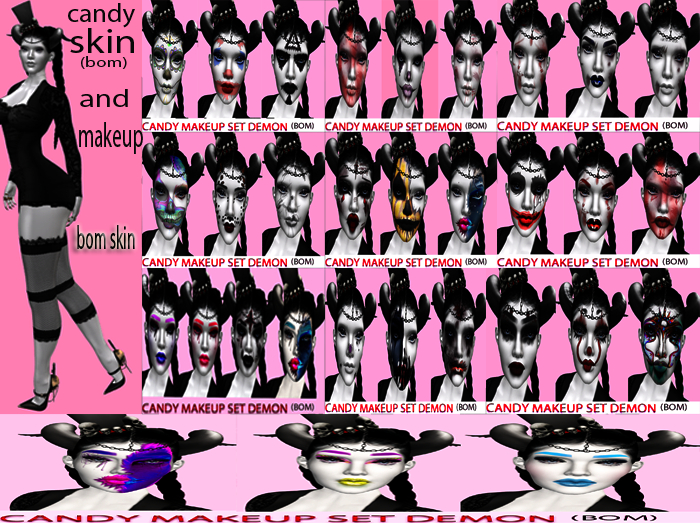 CANDY SKIN AND MAKEUP SET DEMON (BOM)