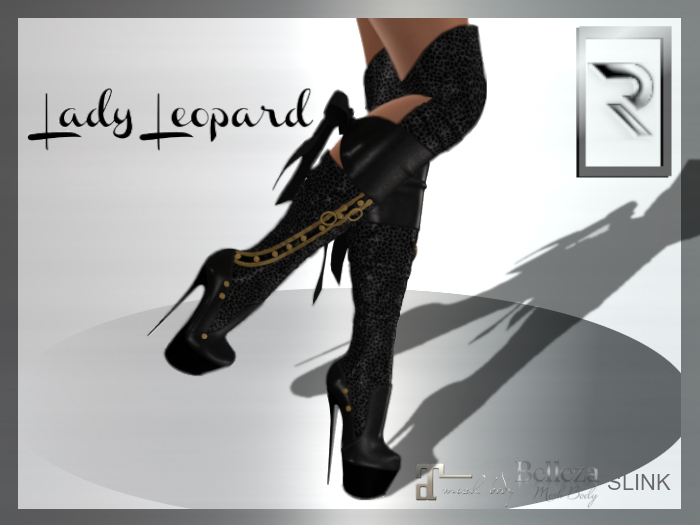 :: RUE :: Lady Leopard Overknee Boots