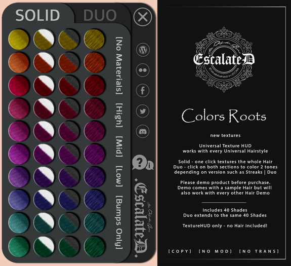 .EscalateD. Colors Roots Universal HUD