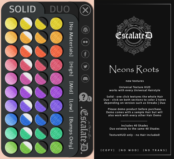 .EscalateD. Neons Roots Universal HUD