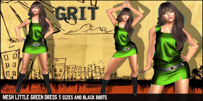GRIT Little Green Dress (Bagged)