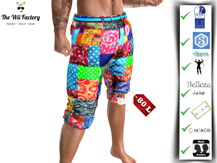 :TWF: Patchwork Men Shorts