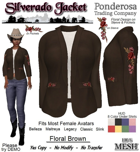 Silverado Jacket - Floral Brown