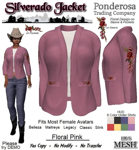 Silverado Jacket - Floral Pink