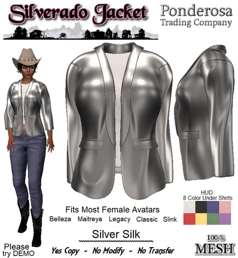 Silverado Jacket - Silver Silk