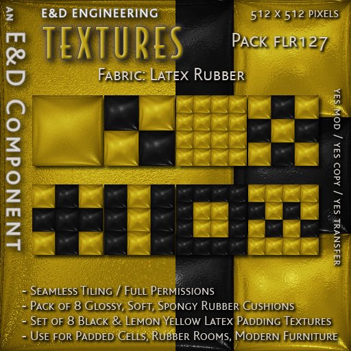 [FLR127] 8 Yellow Latex Textures Yellow Vinyl Textures Yellow PVC Textures Yellow Textures Cushions by E&D ENGINEERING