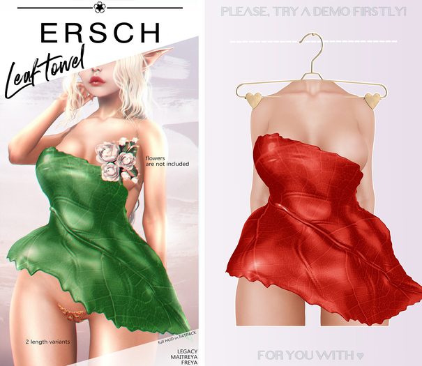 ERSCH - Leaf Towel {Legacy-Lara-Freya} -red-