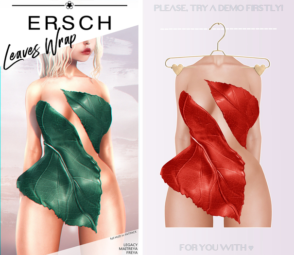 ERSCH - Leaves Wrap -red-