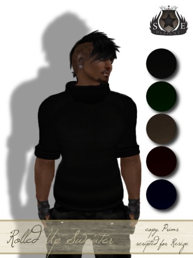 [SE*Designz] Rolled Up Sweater - brown