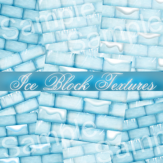 FULL PERM 9 Ice Block Textures Seamless