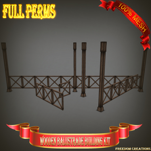 Wooden balustrade building kit-Freedom creations