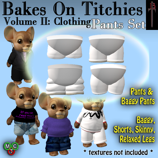 Bakes on Titchies II: Clothing - Pants Set