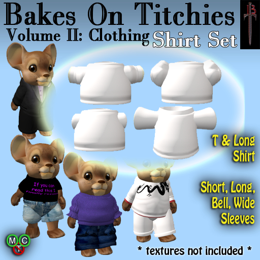 Bakes on Titchies II: Clothing - Shirts Set