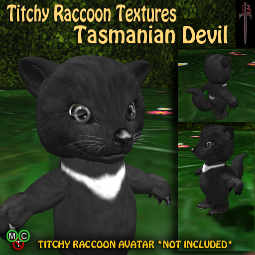 Titchy Raccoon Texture: Tasmanian Devil