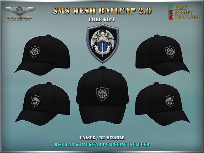 SMS Mesh Ballcap 2.0 - Blue Shield Support Gift (ADD ME)