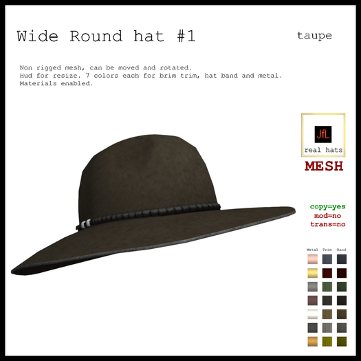JfL Wide round hat_taupe_BOXED